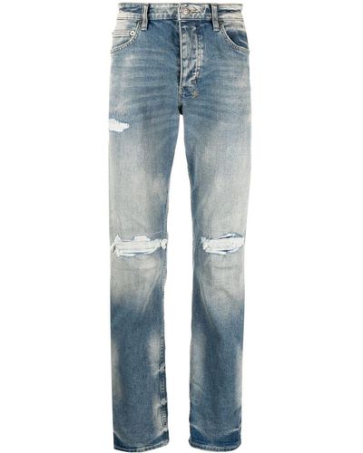 Ksubi Slim-Fit-Jeans im Distressed-Look - Blau
