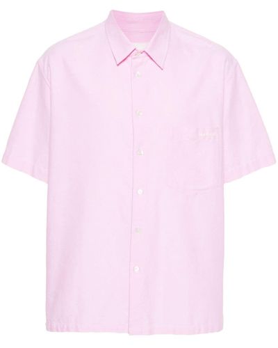 Isabel Marant Popeline-Hemd mit Logo-Stickerei - Pink
