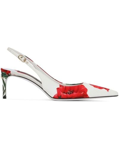 Dolce & Gabbana Zapatos de tacón con estampado floral - Rosa