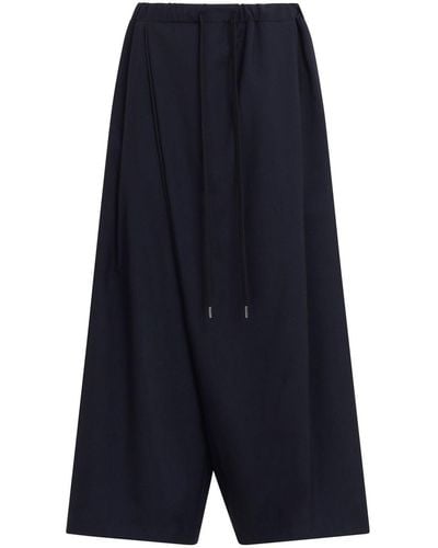 Marni Drawstring-waist Wide-leg Trousers - Blue