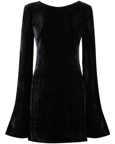 Bally V-back Velvet Minidress - Black