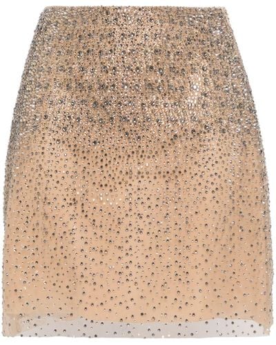 Ermanno Scervino Crystal-embellished Mini Skirt - Natural