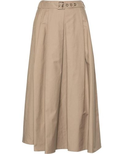 Max Mara Moira Belted Skirt - Natural