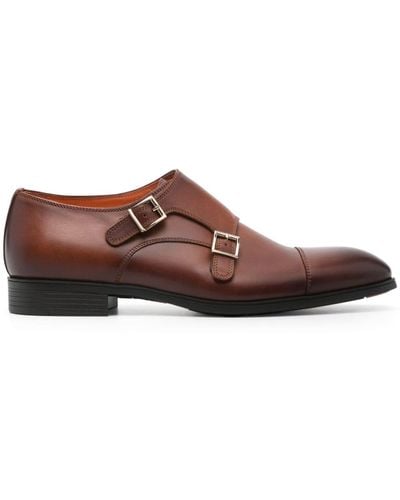Santoni Ombré-effect Monk Shoes - Brown
