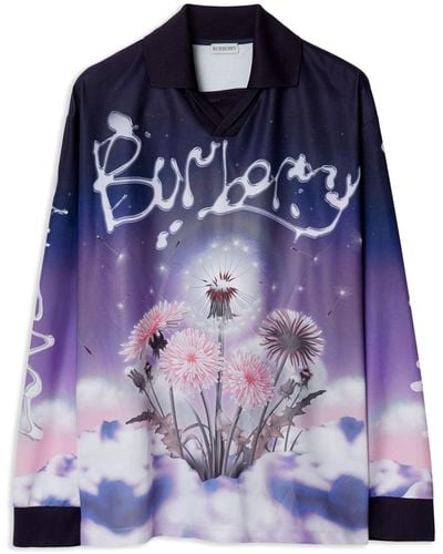 Burberry T-shirt Dandelion à imprimé graphique - Bleu