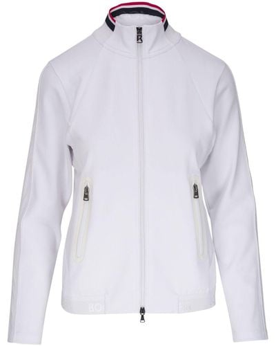 Bogner Stripe-trim Zip-up Jacket - White