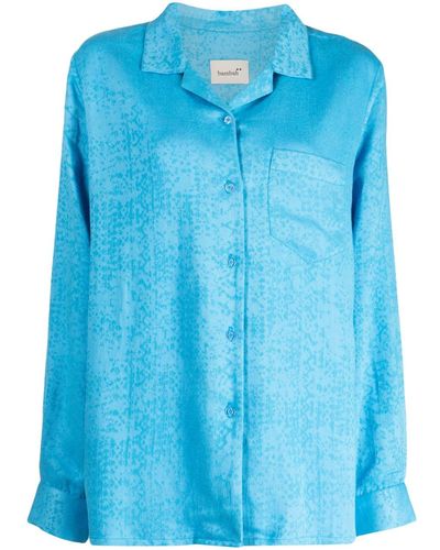 Bambah Textured-finish Cotton Shirt - Blue