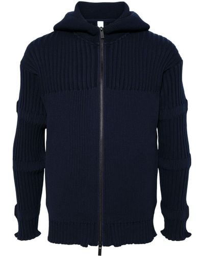 CFCL Knitted Zip-up Hoodie - Blue