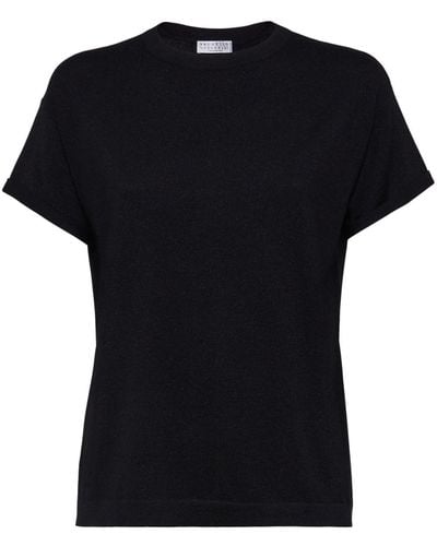 Brunello Cucinelli T-shirt en maille - Noir