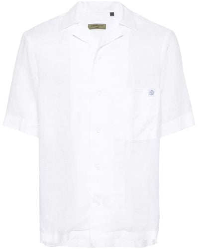 Corneliani Camp-collar Linen Shirt - White