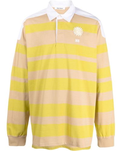 Wales Bonner City Organic-cotton Polo Shirt - Yellow