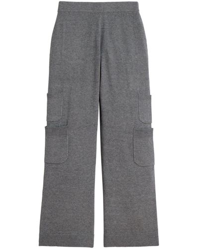 Apparis High-waisted Knitted Pants - Gray