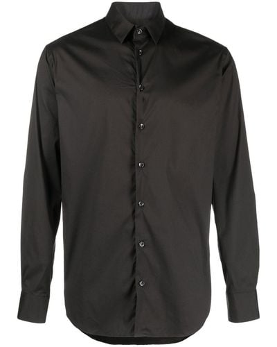 Giorgio Armani スリムフィット シャツ - ブラック