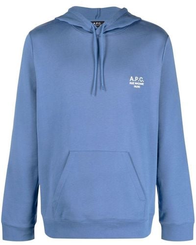 A.P.C. Marvin Hooded Sweatshirt - Blue