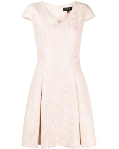 Paule Ka Pleated-skirt Jacquard Dress - Pink