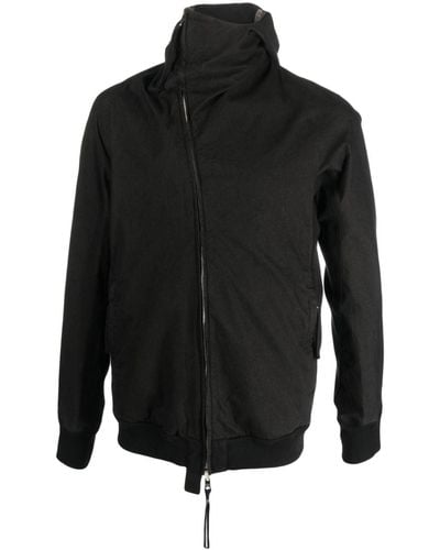 Boris Bidjan Saberi Thumb-slot Asymmetric Hooded Jacket - Black