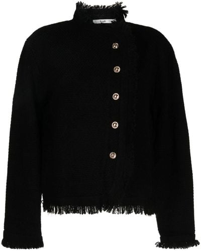 B+ AB Button-down Knitted Jacket - Black