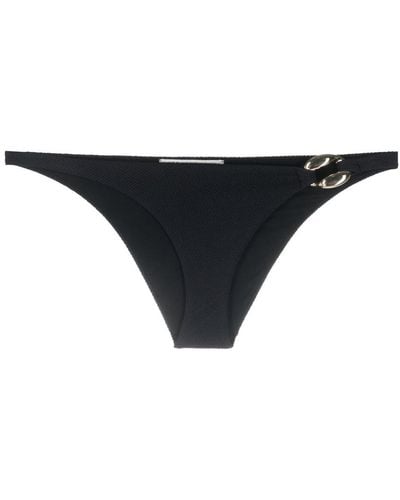 Stella McCartney Bragas de bikini con placa del logo - Negro