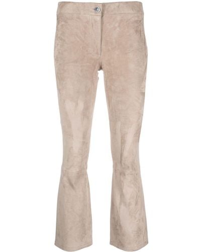 Arma Cropped Flared Trousers - Natural