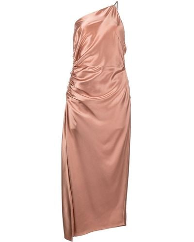 Michelle Mason Gathered-detail Silk Dress - Multicolour