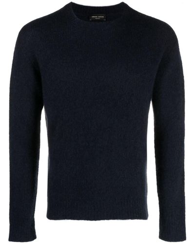 Roberto Collina Crew-neck Fine-knit Sweater - Blue