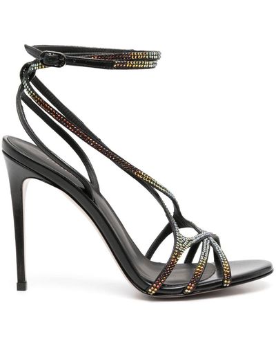 Le Silla Bella Duchess crystal-embellished sandals - Black