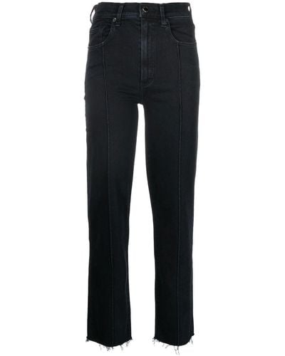 Le Jean Amelia Straight-leg Cut Jeans - Black