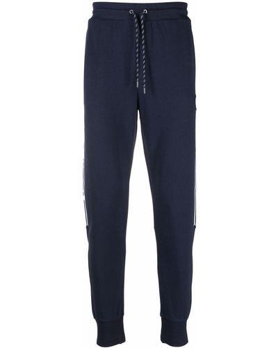 Michael Kors Pantalon de jogging à bande logo - Bleu