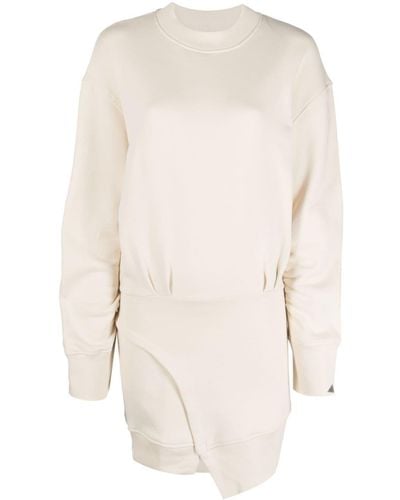 The Attico Ivory Fleece Mini Dress - White