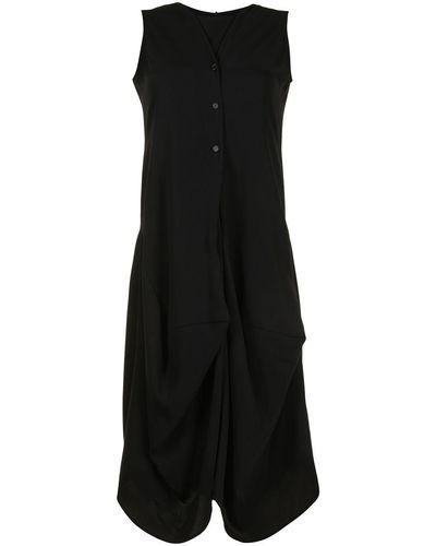 Goen.J Draped Sleeveless Dress - Black