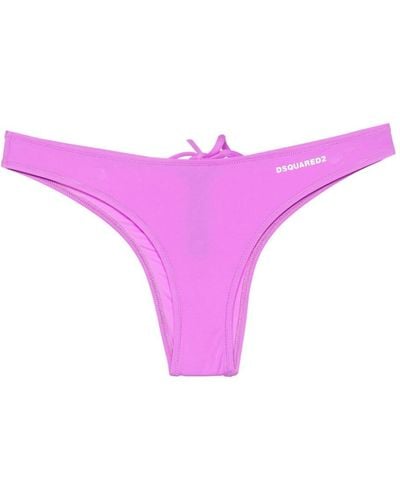 DSquared² Gathered-detail Bikini Bottom - Pink