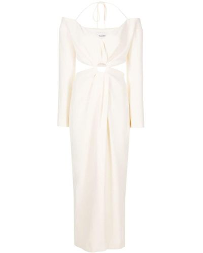 Nanushka Kacela Front-slit Cut-out Dress - White