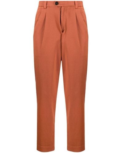 Cruciani Pleated Tapered Trousers - Orange