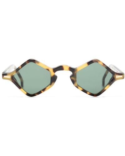 Kyme Sisto Geometric-frame Sunglasses - Green