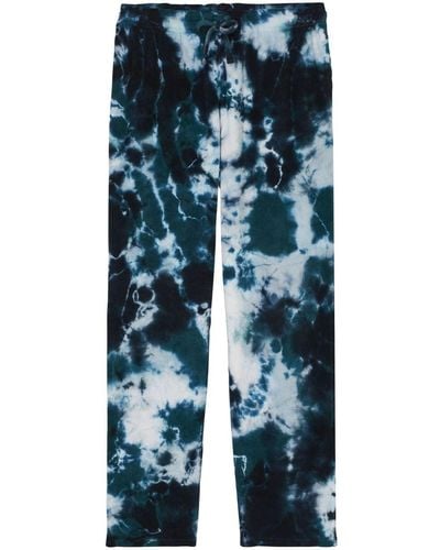 Vilebrequin Pantalones de chándal Polide con motivo tie-dye - Azul