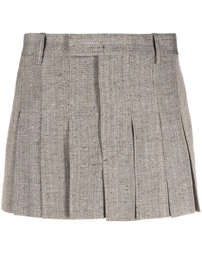 Bottega Veneta Minifalda plisada - Gris