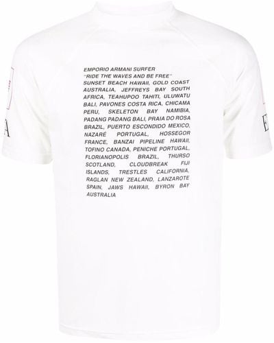 Emporio Armani スローガン Tシャツ - ホワイト