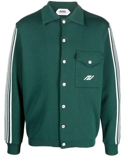 Autry Logo-embroidered Shirt Jacket - Green