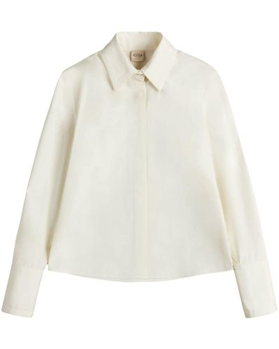 Tod's Spread-collar Poplin Shirt - White