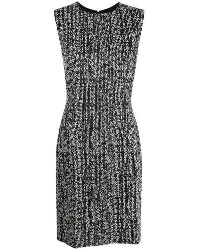 Lanvin Sleeveless Tweed Midi Dress - Grey