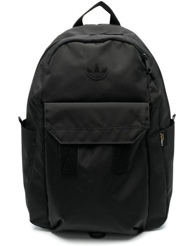 adidas Logo-patch Zip-up Backpack - Black