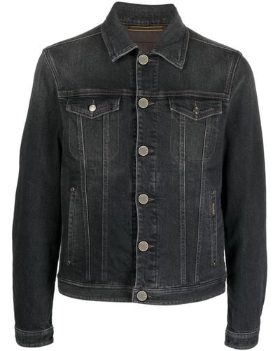 Moorer Lovere-106 Denim Shirt Jacket - Black