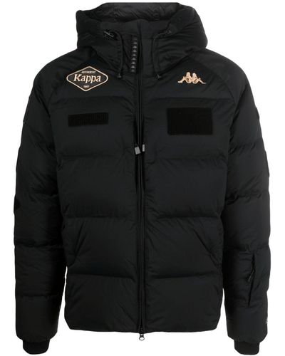 Kappa Ski Team Hooded Puffer Jacket - Black