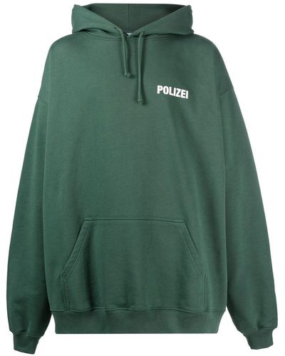 Vetements Logo-print Classic Hoodie - Green