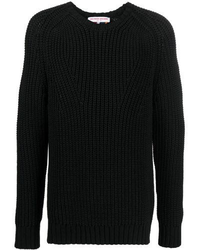 Orlebar Brown Lipen Fisherman's-knit Sweater - Black