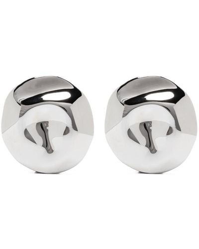 Alexander McQueen Silver Beam Small Earrings - Metallic