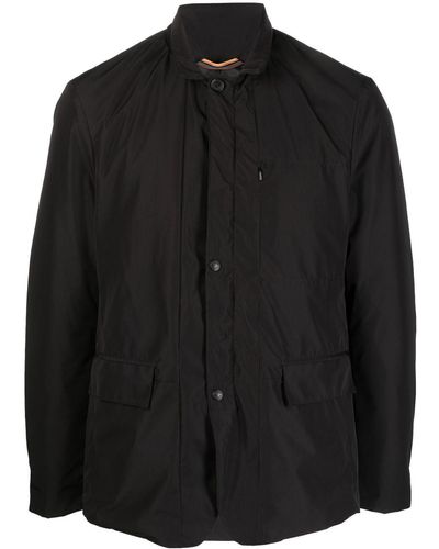 Paul Smith スナップボタン シャツジャケット - ブラック