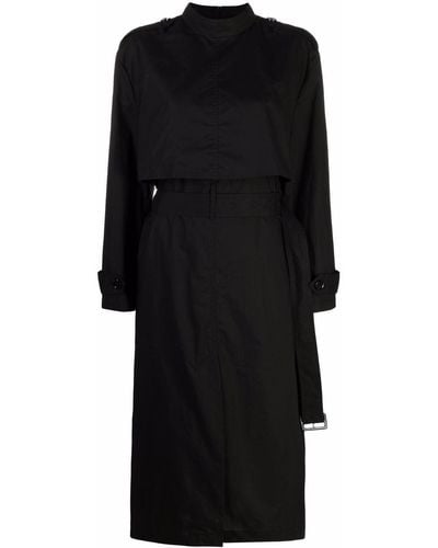 MM6 by Maison Martin Margiela Trench Cotton Midi Dress - Black
