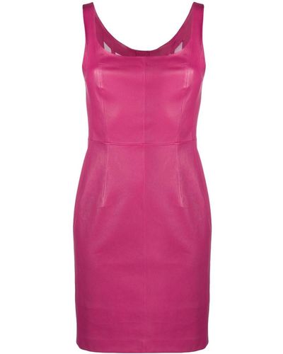 DESA NINETEENSEVENTYTWO Nappa-leather Short Dress - Pink