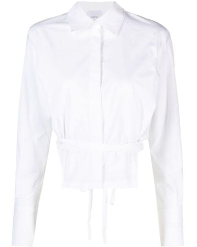 Patou Camisa corta con aberturas - Blanco